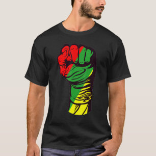Inspiring Black Leaders Power Fist Hand Black Hist T-Shirt