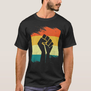 Inspiring Black Leaders Power Fist Hand Black Hist T-Shirt