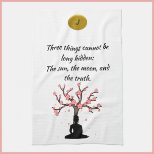 Inspiring Buddha Truth Quote Tea Towel