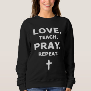 Inspiring Christian Homeschooling with Cross Symbo Sweatshirt
