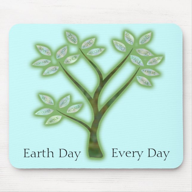 Inspiring Earth Day Tree Mouse Pad (Front)