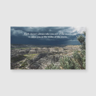Inspiring Faith Quote Badlands Photography Magnet 