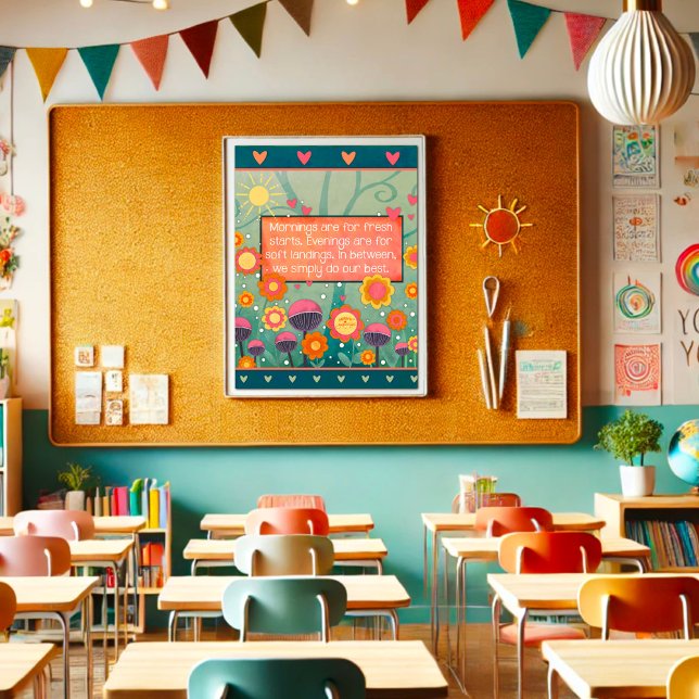 Inspiring Floral Fresh Starts Quote Poster (Creator Uploaded)