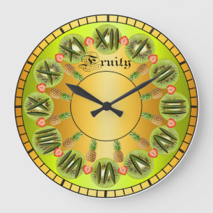 Inspiring Fruit Design Metallic Green Clock
