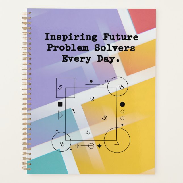 Inspiring Future Solvers | Daily Math Mentor Planner (Front)