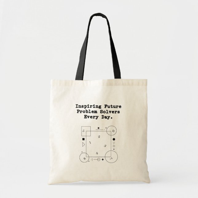 Inspiring Future Solvers | Daily Math Mentor Tote Bag (Front)