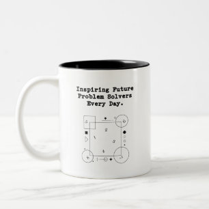 Inspiring Future Solvers Daily Math Mentor Two-Tone Coffee Mug