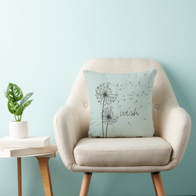 Inspiring Graphic Dandelion Wish Cushion (Chair)