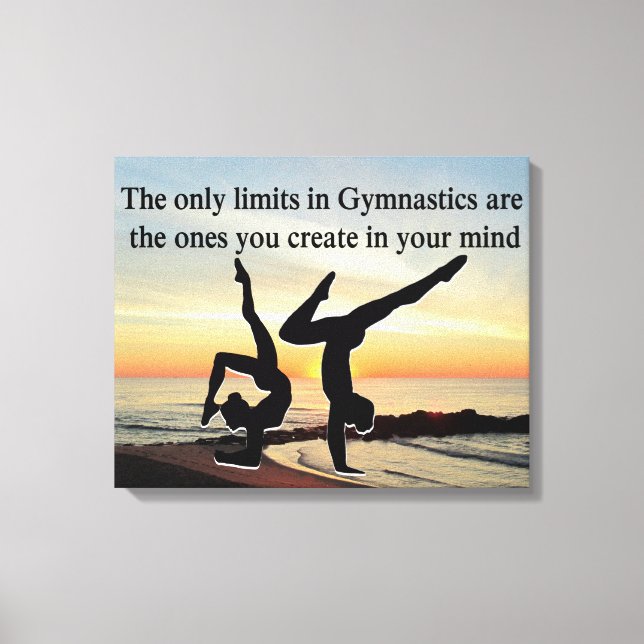 INSPIRING GYMNASTICS QUOTE CANVAS PRINT (Front)