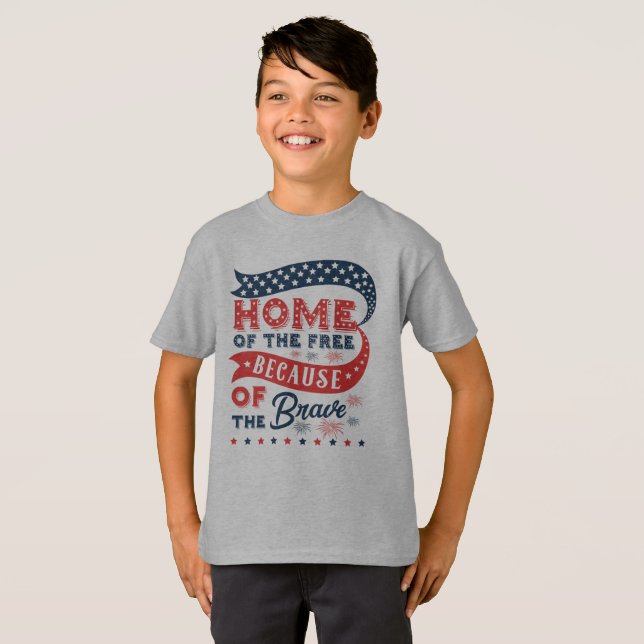 Inspiring Home of the Free Veterans Day Shirt (Front Full)