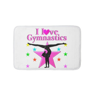 INSPIRING I LOVE GYMNASTICS DESIGN BATH MAT
