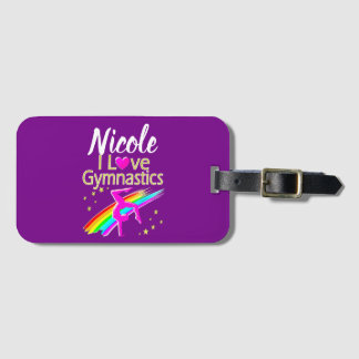 INSPIRING I LOVE GYMNASTICS DESIGN LUGGAGE TAG