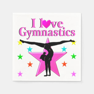 INSPIRING I LOVE GYMNASTICS DESIGN NAPKIN
