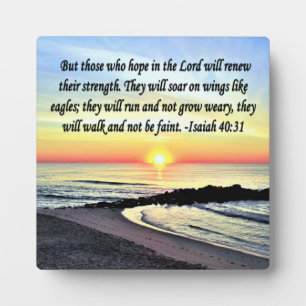 INSPIRING ISAIAH 40:31 PLAQUE