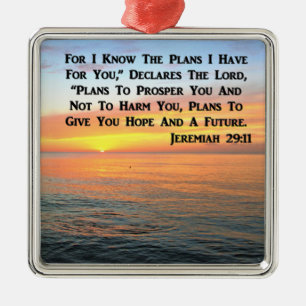 INSPIRING JEREMIAH 29:11 SUNRISE METAL TREE DECORATION