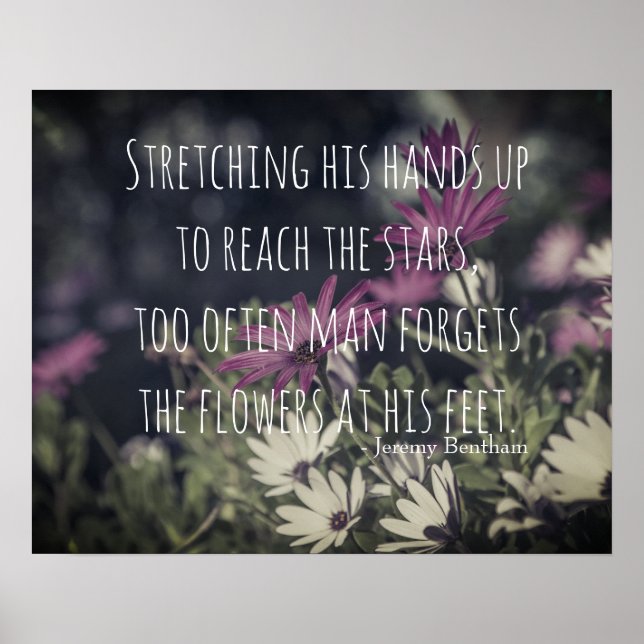 Inspiring Jeremy Bentham Quote Poster (Front)