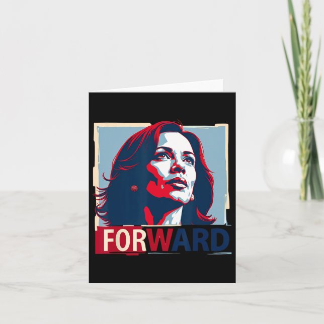 Inspiring Leadership Hope Progress Kamala Harris  Card (Front)