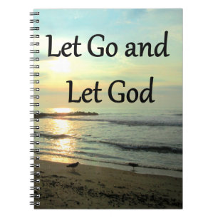 INSPIRING LET GO AND LET GOD PHOTO SPIRAL NOTEBOOK