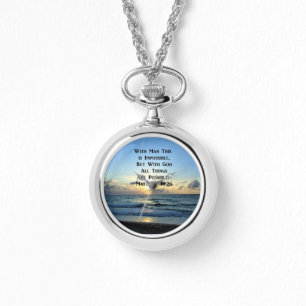 INSPIRING MATTHEW 19:26 SCRIPTURE PHOTO WATCH