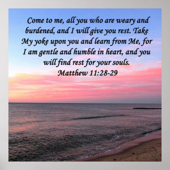 INSPIRING MATTHEW 28 OCEAN PHOTO DESIGN POSTER (Front)