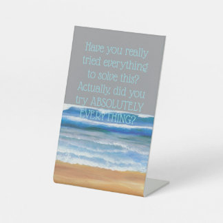 Inspiring Message Quote Encouragement Don't Quit Pedestal Sign