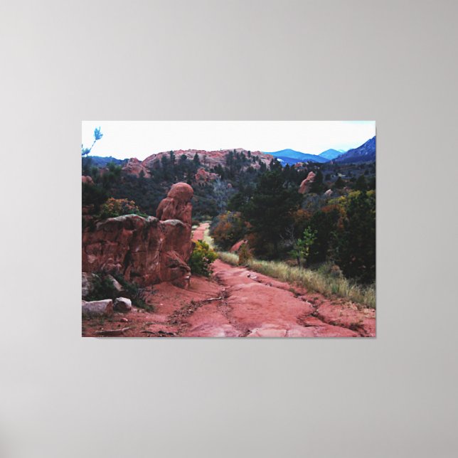 Inspiring Mountain Trail Canvas Print (Front)