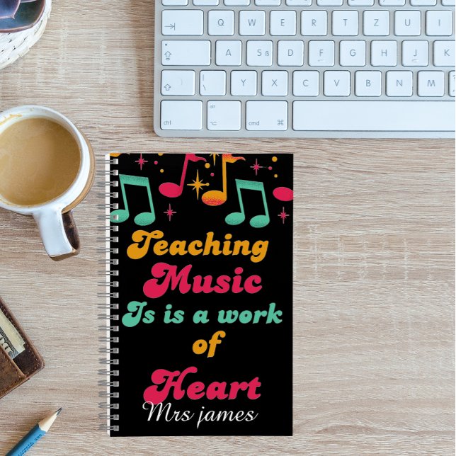 Inspiring music Teacher Personalized teacher day Notebook (Creator Uploaded)