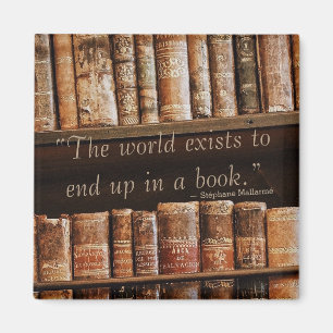 Inspiring Old Book Quote Magnet