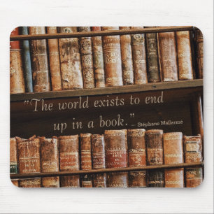 Inspiring Old Book Quote Mouse Pad