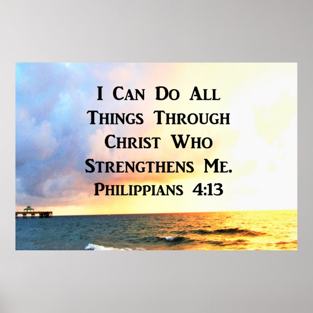 INSPIRING PHILIPPIANS 4:13 SCRIPTURE VERSE POSTER (Front)