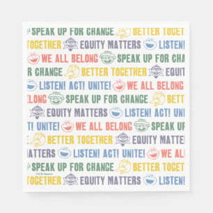 Inspiring Phrases Pattern Napkin