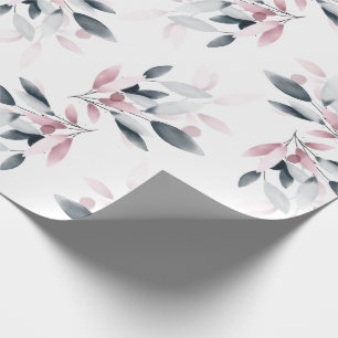 Inspiring Pink and Violet Floral Wreath Wrapping P Paper
