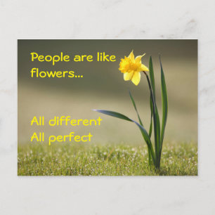 Inspiring postcard. Flowers Postcard
