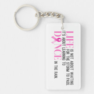 Inspiring Quote Breast Cancer Awareness Keychain