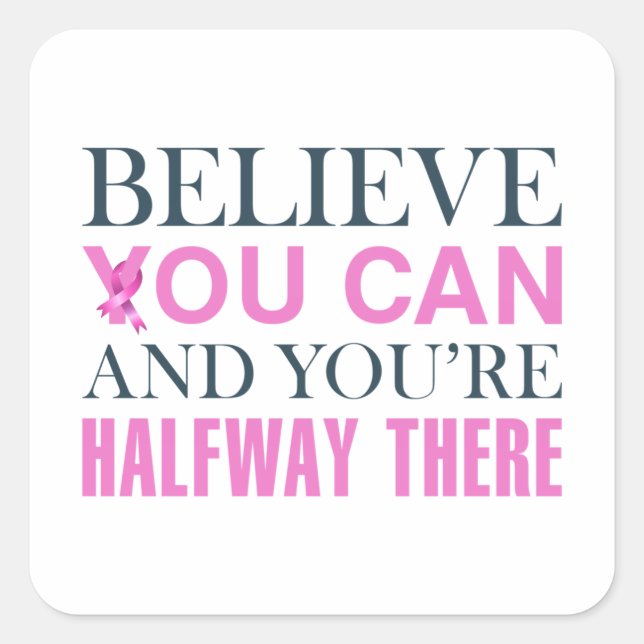 Inspiring Quote Breast Cancer Awareness | Sticker (Front)
