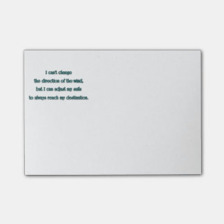 Inspiring Quote - I can't change the direction  … Post-it Notes