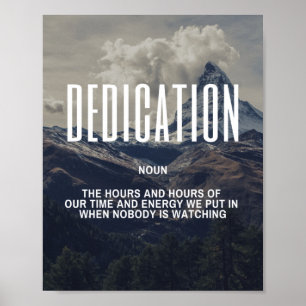 Inspiring Quote On Dedication Poster