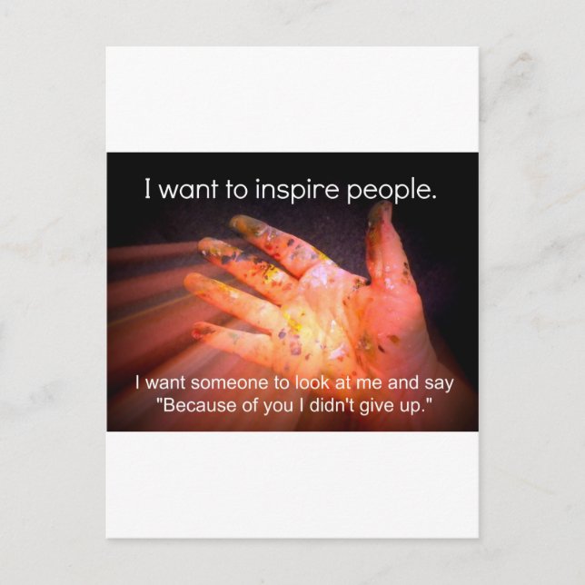 Inspiring Quote Postcard (Front)