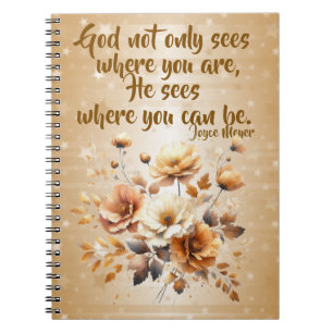 Inspiring Quote Spiral Notebook by Joyce Meyer