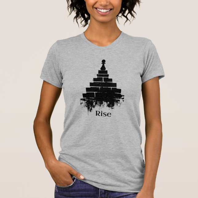 Inspiring Rise Chess Pawn T-Shirt (Front)