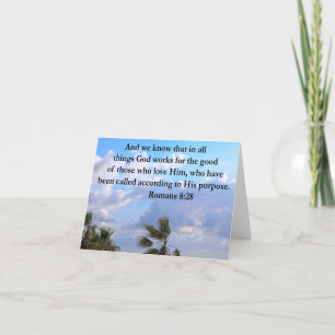 INSPIRING ROMANS 8:28 CARD