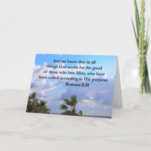 INSPIRING ROMANS 8:28 DESIGN CARD