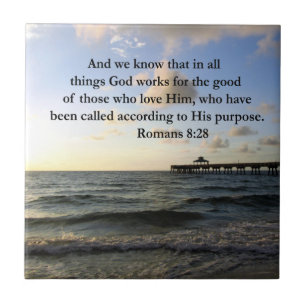 INSPIRING ROMANS 8:28 DESIGN TILE
