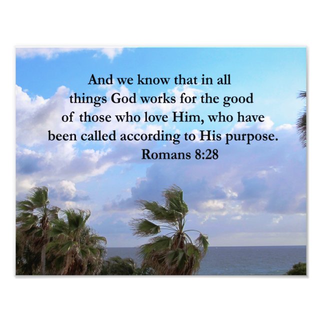 INSPIRING ROMANS 8:28 PHOTO PRINT (Front)