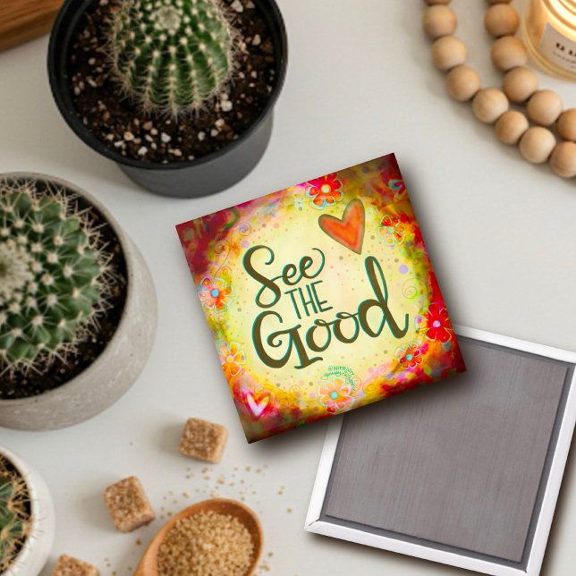Inspiring See the Good Pretty Heart Inspirivity  Magnet (Creator Uploaded)