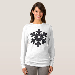 Inspiring Snowflake Shape Long Sleeve T-Shirt