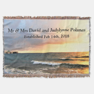 INSPIRING SUNRISE PERSONALIZED WEDDING BLANKET