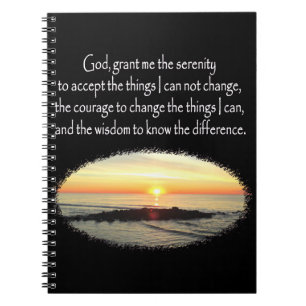 INSPIRING SUNRISE SERENITY PRAYER DESIGN SPIRAL NOTEBOOK