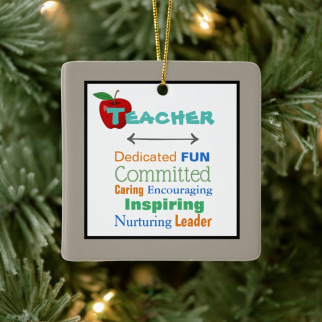 Inspiring Teacher Christmas Tree Ornament (Tree)