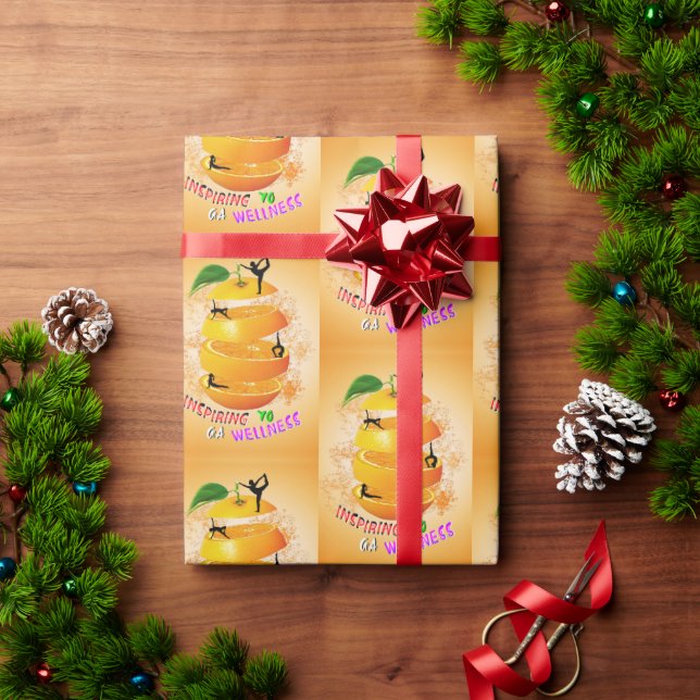 Inspiring Wellness Yoga Wrapping Paper (Holiday Gift)